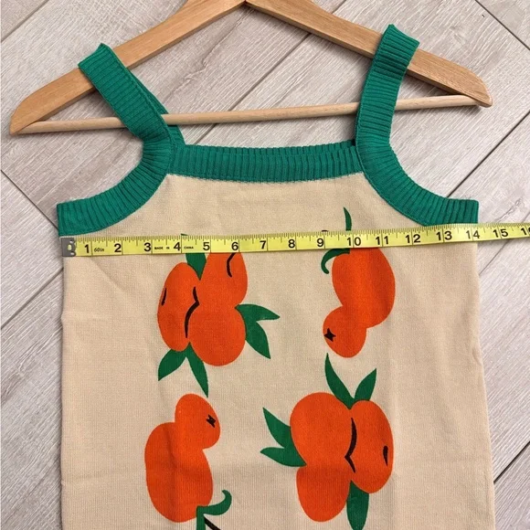 Orange Fruit Print Tank Top - Picture 4 of 4
